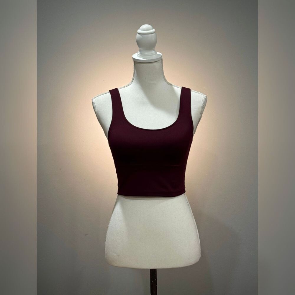 Burgundy Victoria's Secret PINK Soft Cup Longline Bra Size S EUC